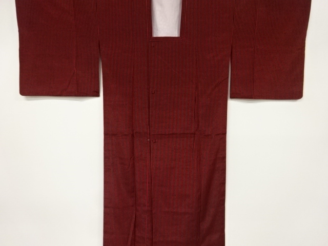 JAPANESE KIMONO / VINTAGE RAIN COAT / TSUMUGI / WOVNE STRIPES